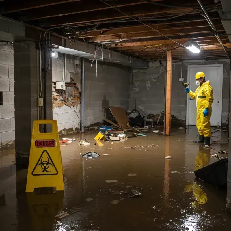 Flooded Basement Electrical Hazard in Warren Park, IN Property