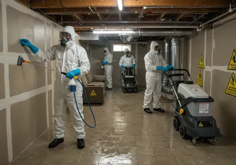 Basement Moisture Removal and Structural Drying process in Warren Park, IN